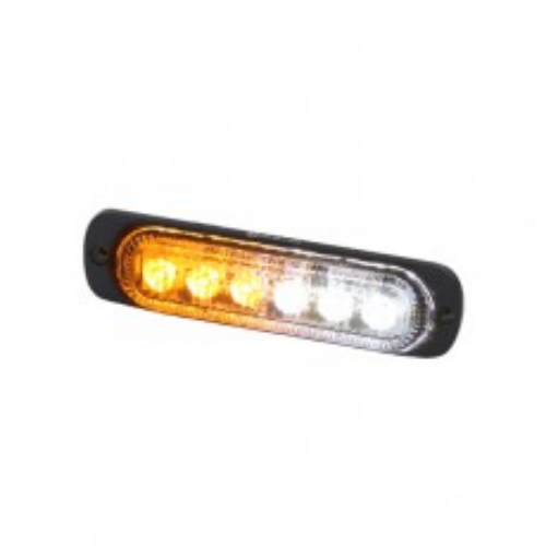 Durite 0-441-67 R10 High Intensity 6 Amber & White LED Warning Light (19 Flash Patterns) PN: 0-441-67